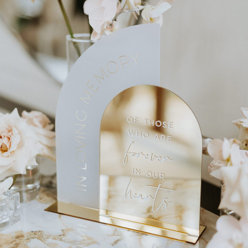 In Loving Memory Sign,Gold Mir - огляд і ціна Table Number Gold