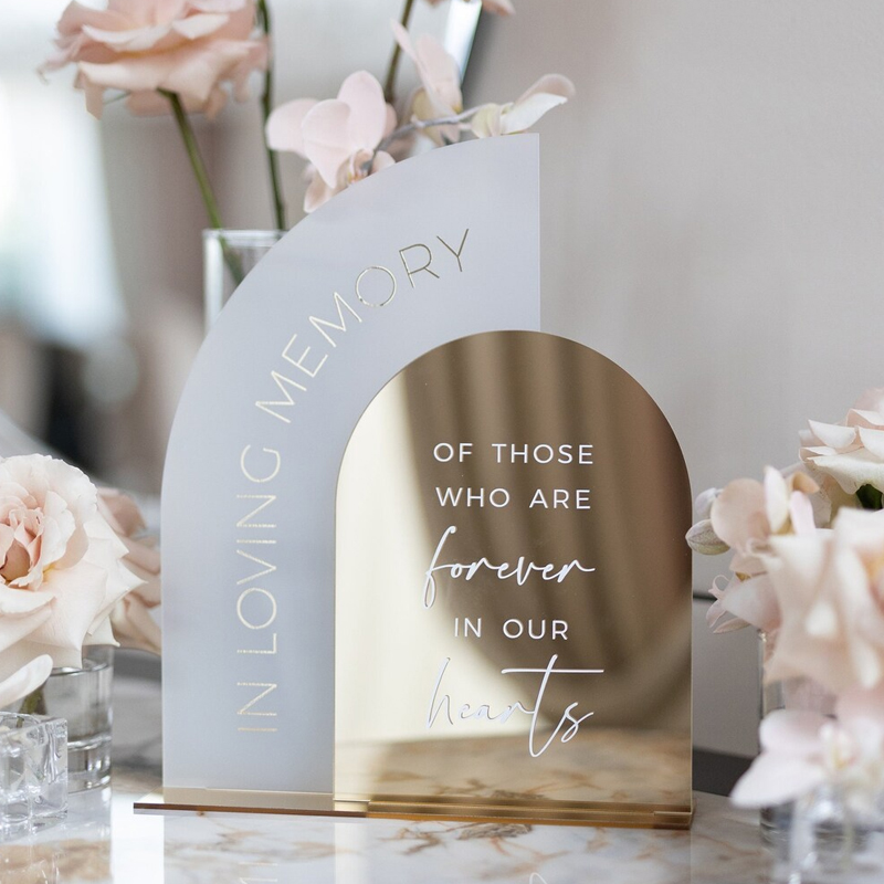 In Loving Memory Sign,Gold Mir - огляд і ціна Table Number Gold