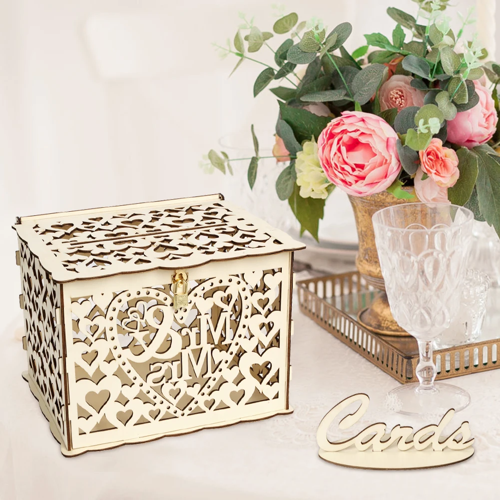 Wooden Wedding Card Box Weddin - огляд і ціна Wedding Card Box