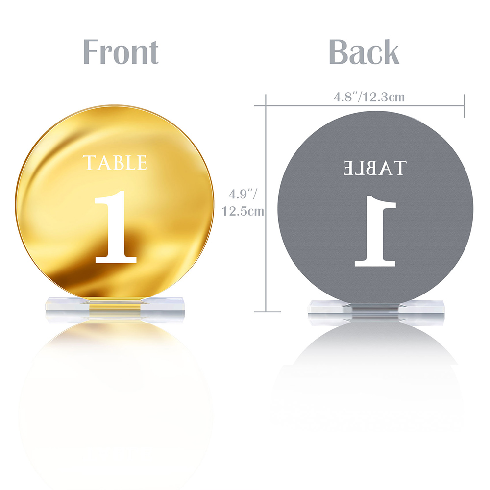 Acrylic Wedding Table Number S - огляд і ціна Table Number Gold