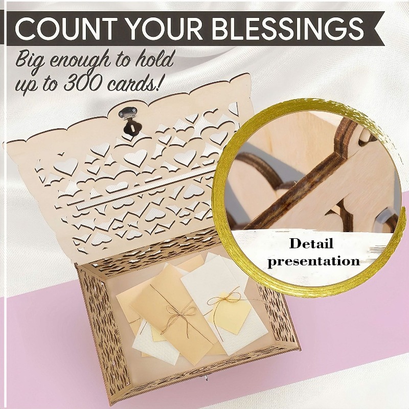 DIY Wooden Mr. & Mrs. Wedding  - огляд і ціна Wedding Card Box