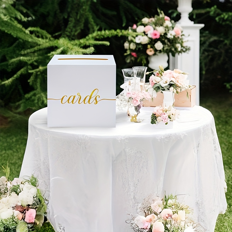 4pcs White Wedding Card with G - огляд і ціна Wedding Card Box