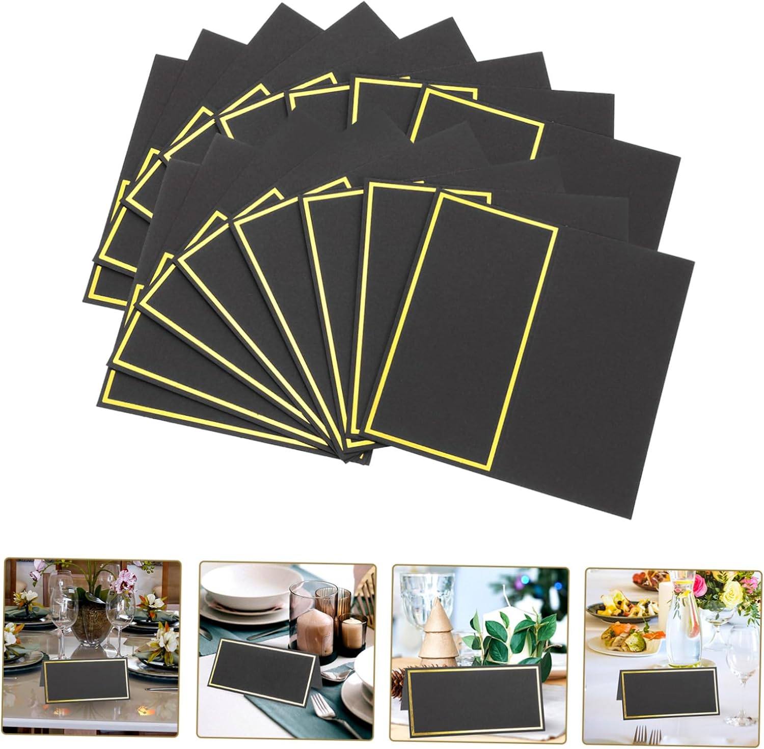 10/20/50pcs Black Gold Name Pl - огляд і ціна Table Number Gold